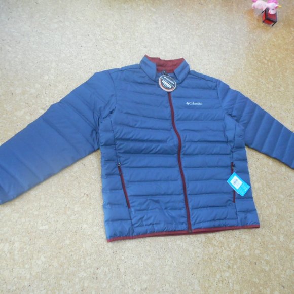 NEW Blue men's COLUMBIA XL down coat - Picture 10 of 12